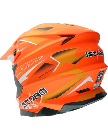 Casco 1Storm HF803 Motocross Adulto Negro Mate 53-54 CM