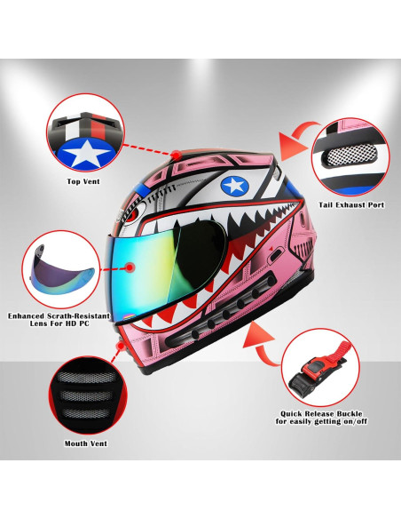 Casco Infantil WOW HKY-B15 + Guantes MX + Talla S 49-50 CM