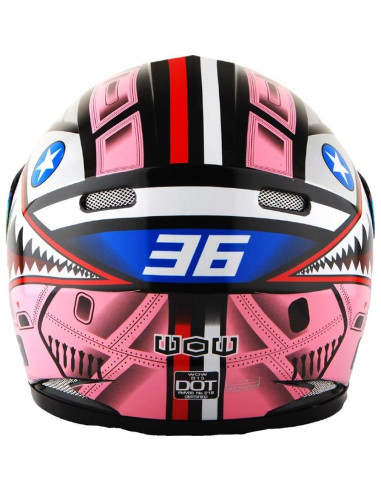 Casco Infantil WOW HKY-B15 + Guantes MX + Talla S 49-50 CM