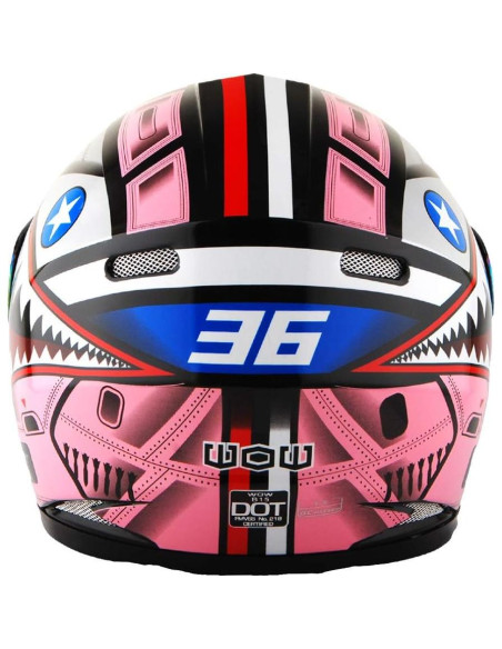 Casco Infantil WOW HKY-B15 + Guantes MX + Talla S 49-50 CM