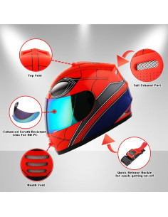 Casco Infantil WOW HKY-B15 + Guantes MX + Talla S 2