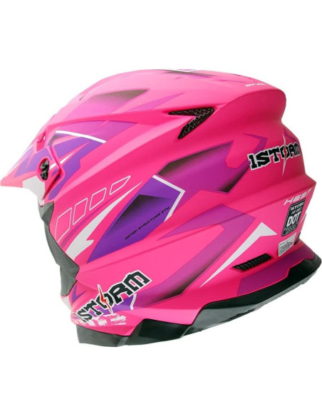 Casco 1Storm HF803 Motocross Adulto Negro Mate S