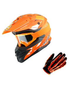 Casco 1Storm HF803 Motocross Adulto Negro Mate 53-54 cm