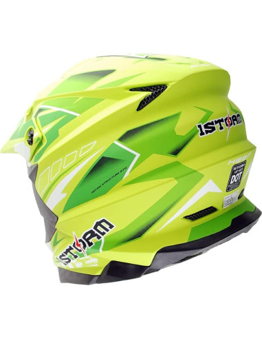 Casco 1Storm HF803 Motocross Adulto Negro Mate 53-54 CM