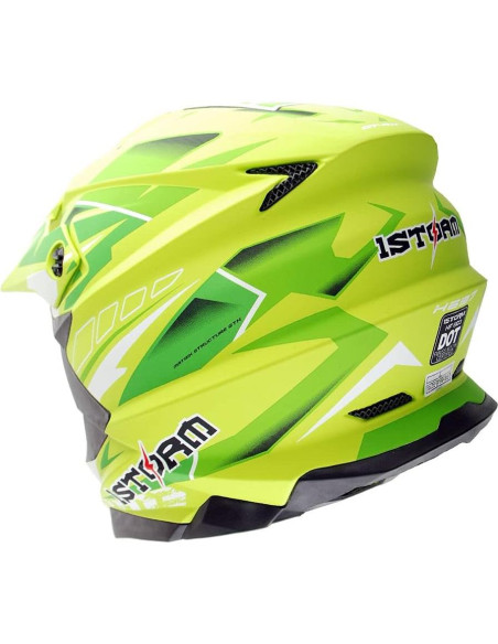 Casco 1Storm HF803 Motocross Adulto Negro Mate 53-54 CM