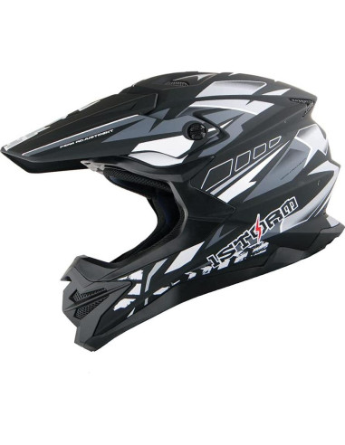 Casco 1Storm HF803 Motocross Adulto Negro Mate 53-54 cm