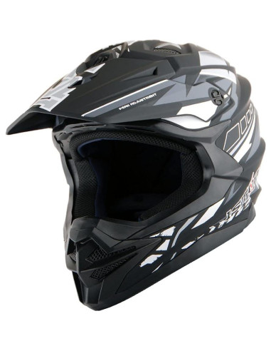 Casco 1Storm HF803 Motocross Adulto Negro Mate 53-54 cm