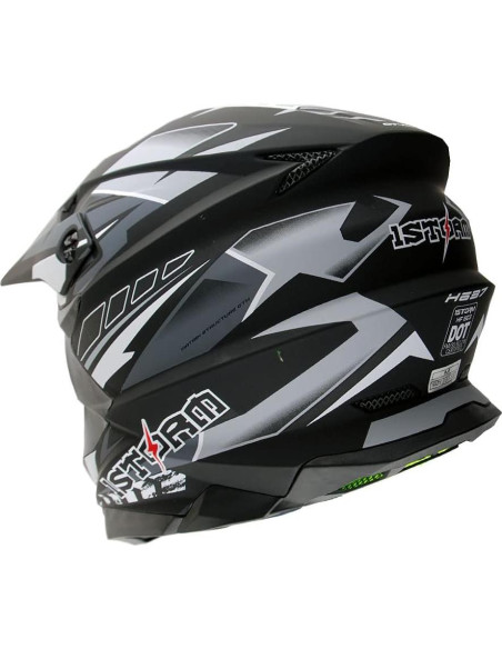 Casco 1Storm HF803 Motocross Adulto Negro Mate 53-54 cm