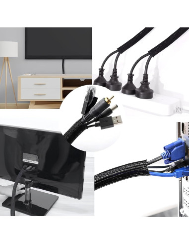 Protector de Cable 3.05 m 6.35 mm Ilhan Global Trade Negro