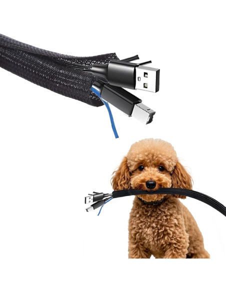 Protector de Cable 3.05 m 6.35 mm Ilhan Global Trade Negro