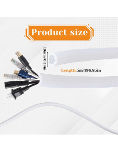 Protector de Cables para Mascotas QfwdfcTrenz 5m Blanco 2