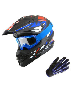 Casco 1Storm HF803 Motocross Adulto Negro Mate 53-54 cm