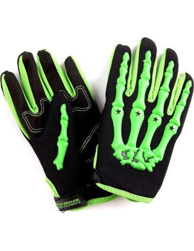 Casco MX Power Gear HF801 Verde + Gafas y Guantes XL