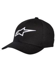 Gorra Flexfit Curva Alpinestars Hombre Negro/Blanco