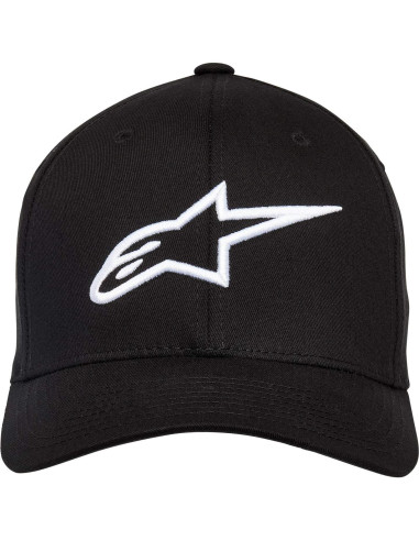 Gorra Flexfit Curva Alpinestars Hombre Negro/Blanco