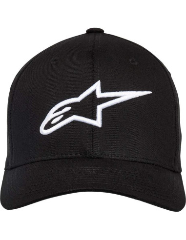 Gorra Flexfit Alpinestars Curva Hombre Negro/Blanco