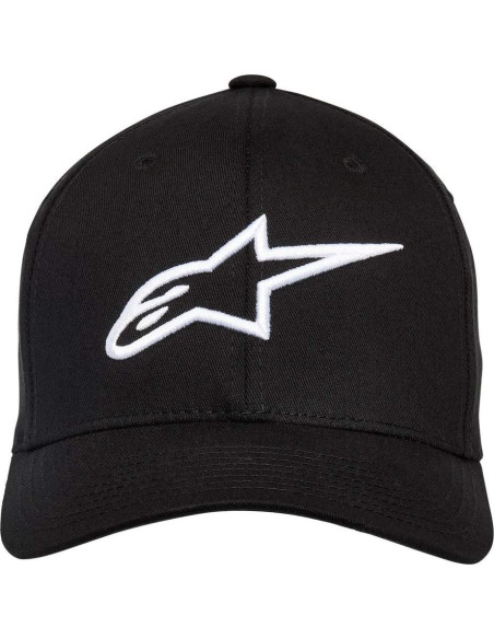 Gorra Flexfit Alpinestars Curva Hombre Negro/Blanco