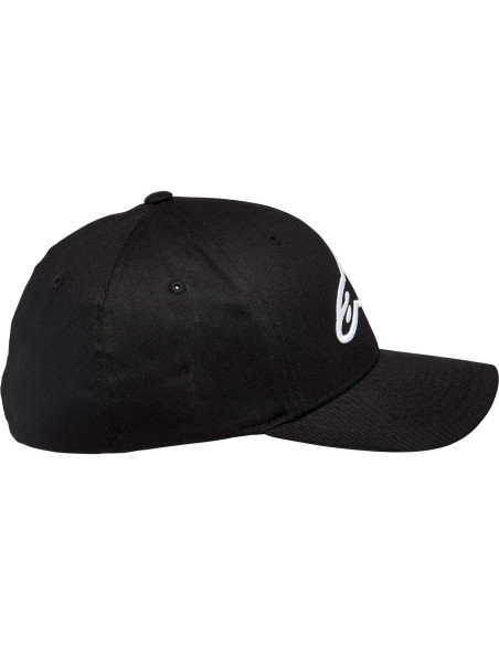 Gorra Flexfit Alpinestars Curva Hombre Negro/Blanco