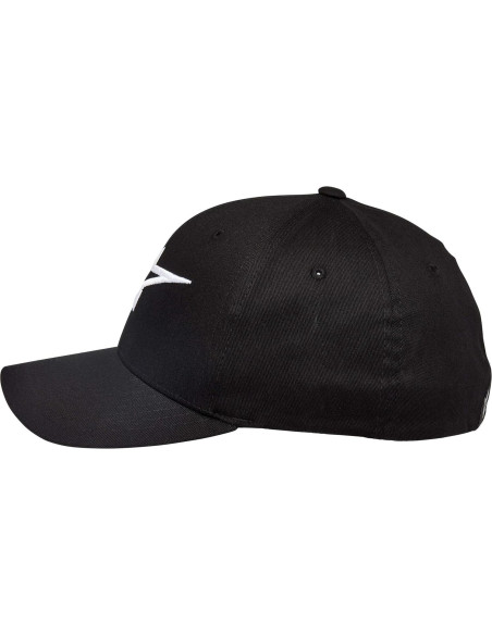 Gorra Flexfit Curva Alpinestars Hombre Negro/Blanco