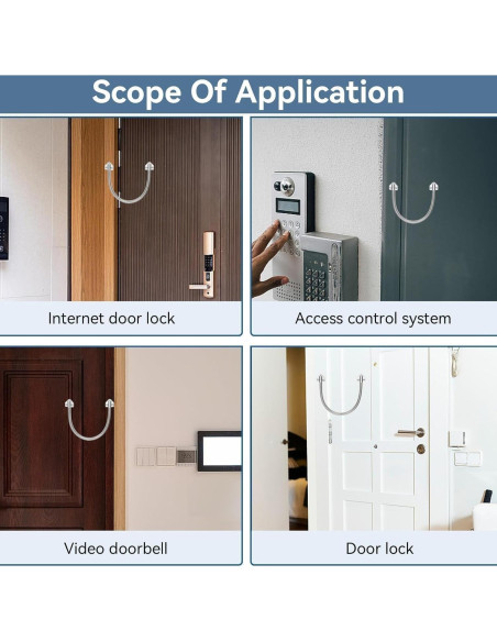 Bucle de puerta blindado Yosoo Health Gear 3 piezas acero inoxidable