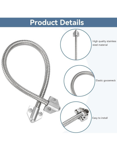 Bucle de puerta blindado Yosoo Health Gear 3 piezas acero inoxidable