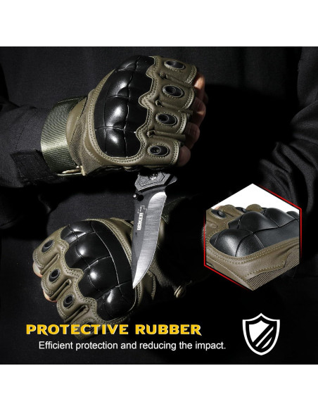 Guantes Tácticos WTACTFUL P10 Negros para Motocicleta y Ciclismo