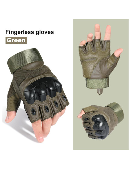 Guantes Tácticos WTACTFUL P10 Negros para Motocicleta y Ciclismo