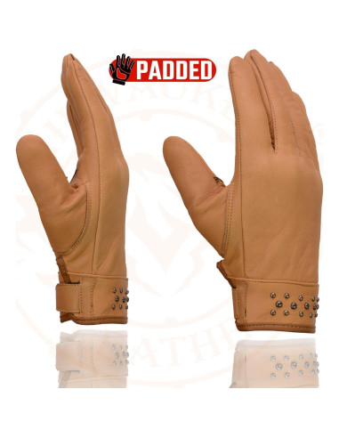 Guantes de moto mujer Milwaukee Leather MG7760 cuero negro