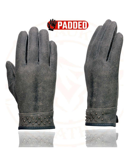 Guantes de moto Milwaukee Leather MG7760 mujer cuero negro