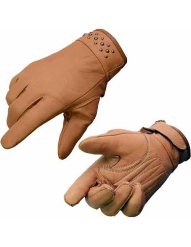 Guantes de moto Milwaukee Leather MG7760 mujer cuero negro