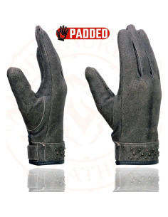 Guantes de moto Milwaukee Leather MG7760 mujer cuero negro 2