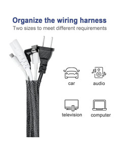 Funda de Cable Trenzada Expandible Besteek 7.62m 1/2" y 1/4" 2