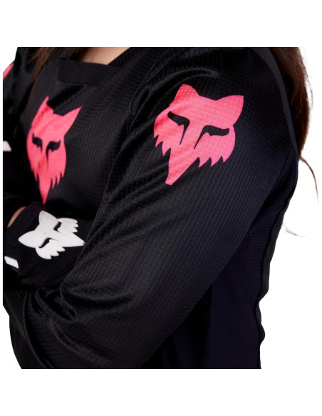 Jersey de Motocross Fox Racing Blackout Niñas Negro