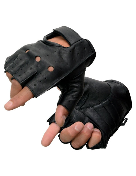 Guantes de Moto de Cuero Milwaukee SH195 con Palma de Gel 3X
