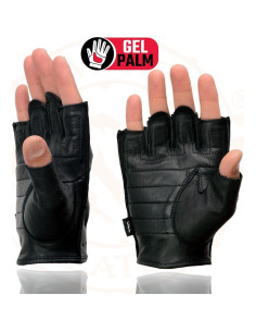 Guantes de Moto de Cuero Milwaukee SH195 con Palma de Gel 3X 2