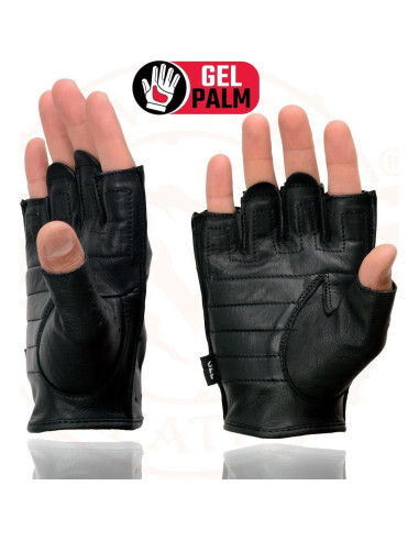 Guantes de Moto de Cuero Milwaukee SH195 con Palma de Gel 3X