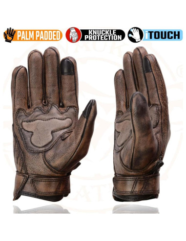 Guantes de motocicleta Milwaukee Leather MG7514 Marrón 5X