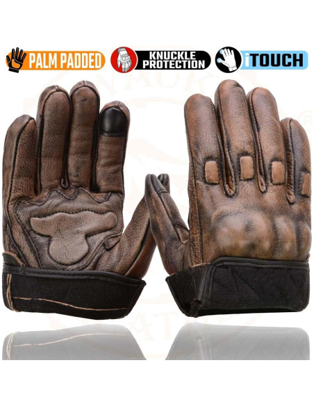 Guantes de motocicleta Milwaukee Leather MG7514 Marrón 5X