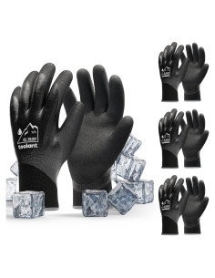 Guantes Impermeables Toolant 3 Pares Talla Pequeña Negro