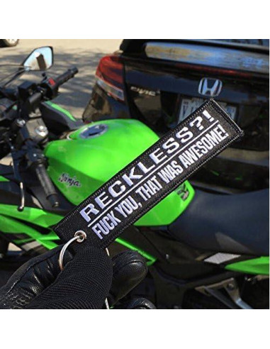 Llavero MotoLoot Reckless?! 3x13 cm para Motocicletas