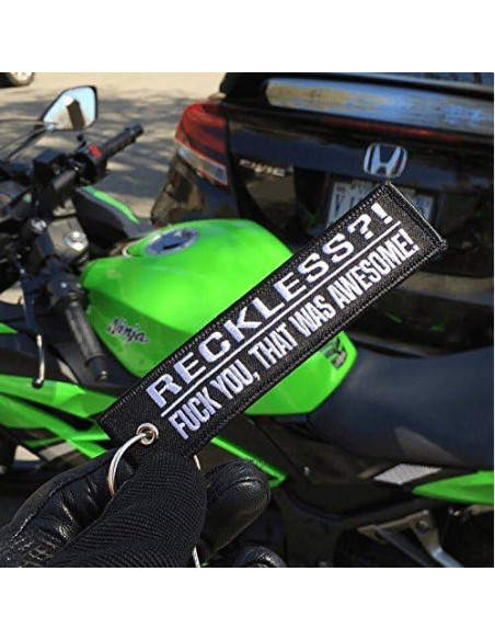 Llavero MotoLoot Reckless?! 3x13 cm para Motocicletas
