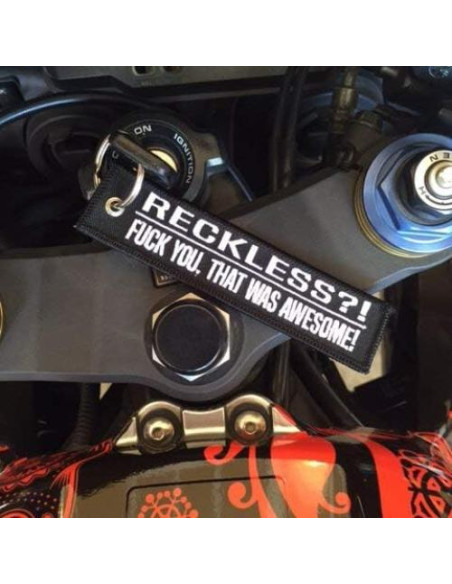 Llavero MotoLoot Reckless?! 3x13 cm para Motocicletas