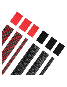 Manga de Cable Trenzada Xuniea 5m 1.27cm 0.64cm 0.95cm Negro Rojo