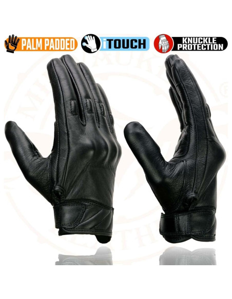 Guantes de motocicleta Milwaukee Leather MG7501 con gel y táctil