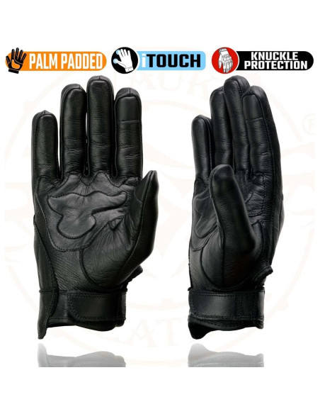 Guantes de motocicleta Milwaukee Leather MG7501 con gel y táctil