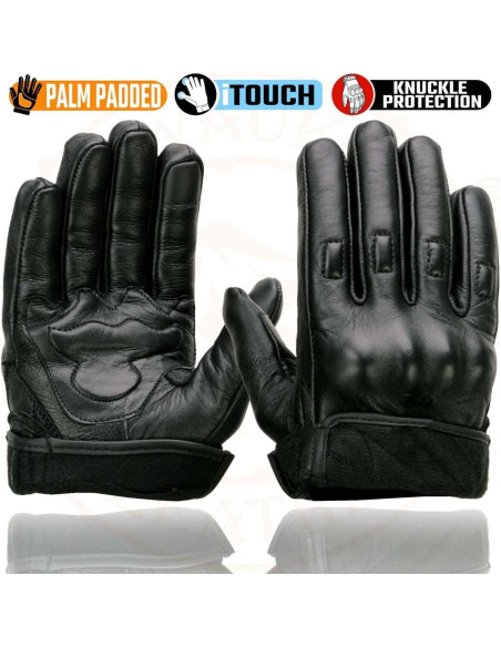 Guantes de motocicleta Milwaukee Leather MG7501 con gel y táctil