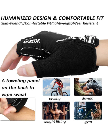 Guantes de Ciclismo MOREOK Medianos con Almohadilla de Gel