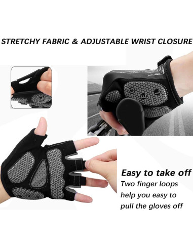 Guantes de Ciclismo MOREOK Unisex 5MM Gel Antideslizantes