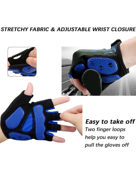 Guantes de Ciclismo MOREOK Unisex con Almohadilla de Gel 5MM