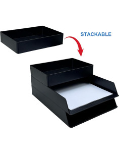 Organizador de Escritorio Rectangular Amazon Basics Negro 23.9x17cm 2